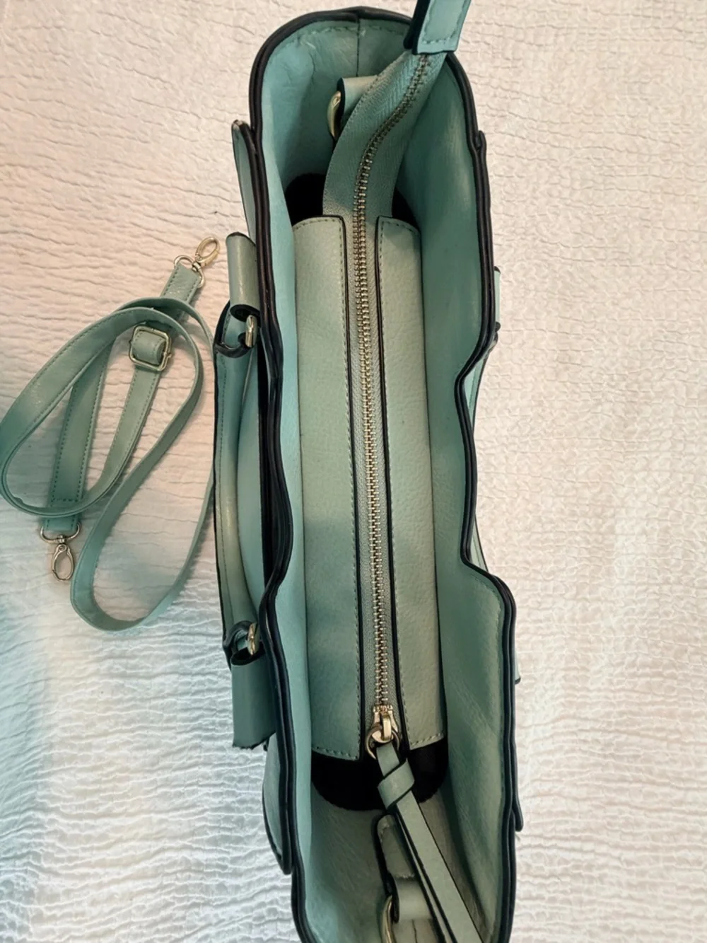 Big Buddha Bag Mint Green Satchel – Top Handle + Crossbody Strap